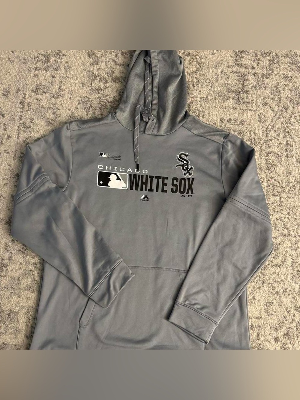 Majestic Chicago White Sox Grey Hoodie Size Large